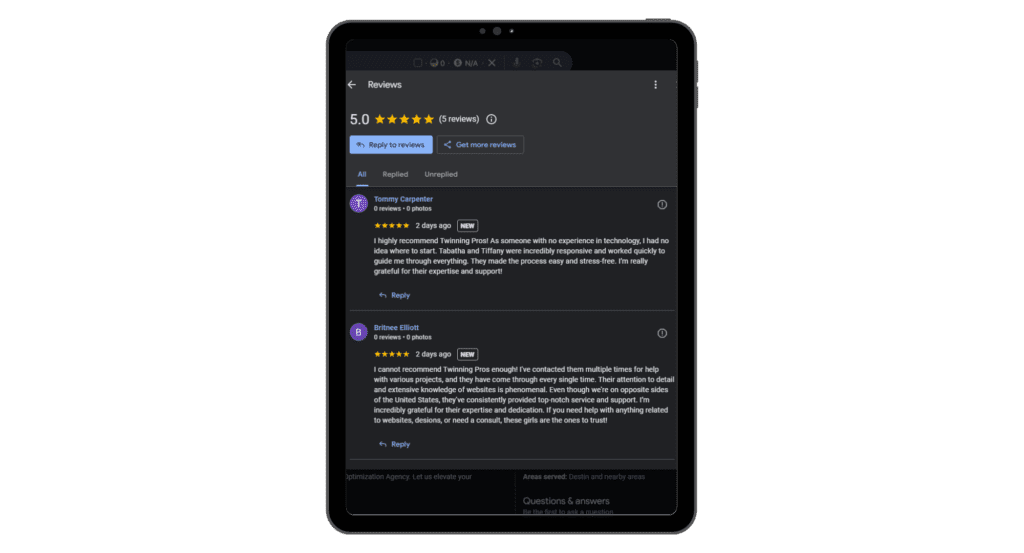 Reviews for Marketing Agency