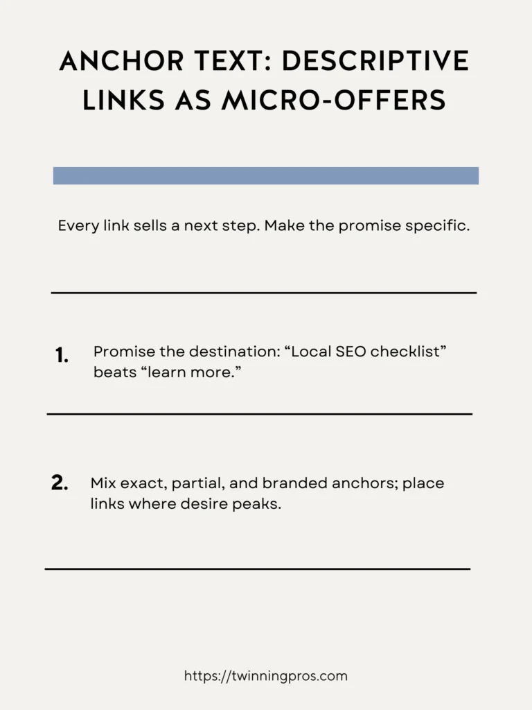 Anchor Text & On-page SEO: Descriptive Links as Micro-Offers