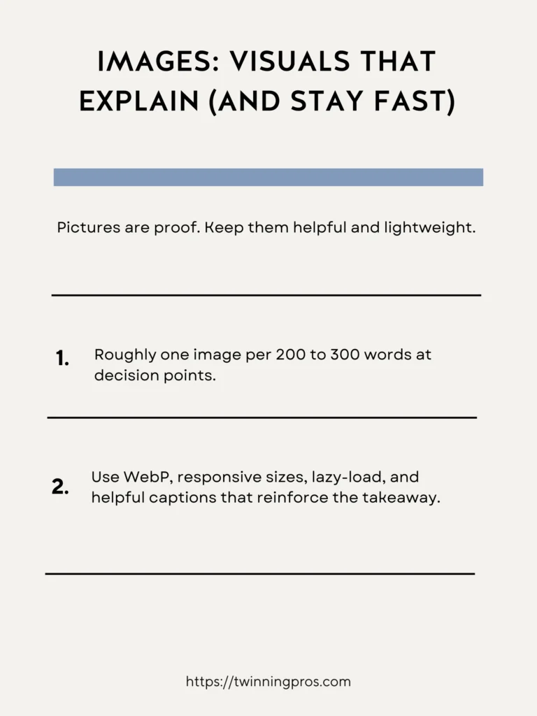 Images & On-page SEO: Using visuals That Explain (and Stay Fast)